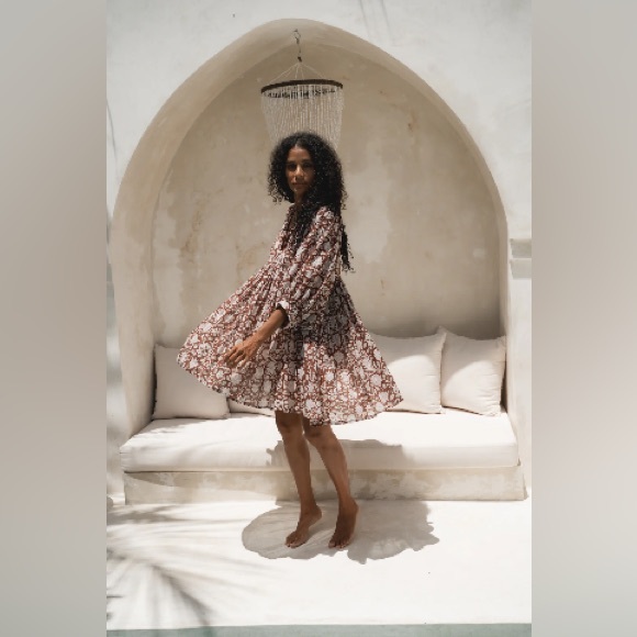 Daughters of India boho Kyra Dress in Wine XS - Picture 7 of 7